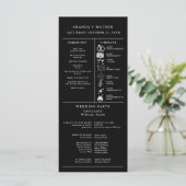 Modernes Minimalistisches Hochzeitsinformationspro (Stehend Vorderseite)