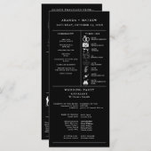 Modernes Minimalistisches Hochzeitsinformationspro (Vorne/Hinten)