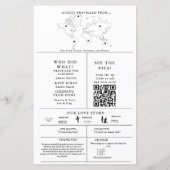 Modernes Minimalistisches Hochzeitsinformationspro (Rückseite)