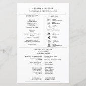 Modernes Minimalistisches Hochzeitsinformationspro (Vorderseite)