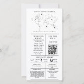 Modernes Minimalistisches Hochzeitsinformationspro (Rückseite)