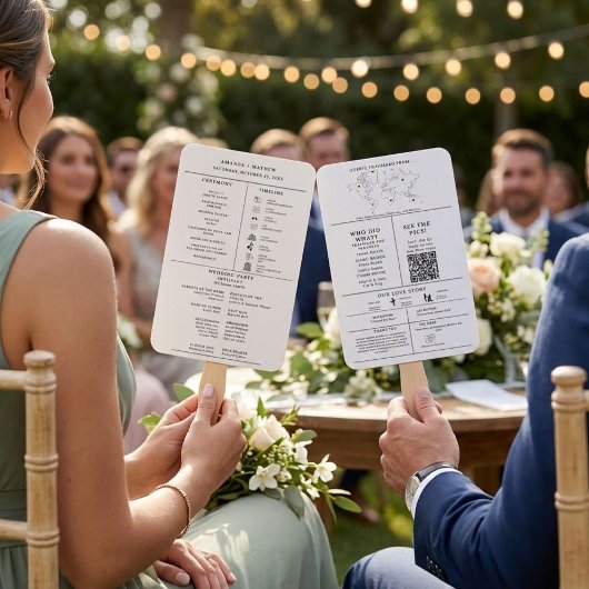 Modernes Minimalistisches Hochzeitsinformationspro Fächer