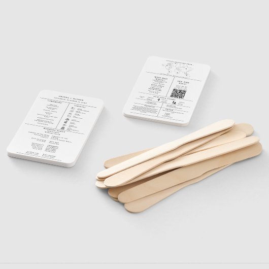 Modernes Minimalistisches Hochzeitsinformationspro Fächer (Non-assembled)