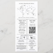 Modernes Minimalistisches Hochzeitsinformationspro Programm (Rückseite)