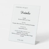 Modernes Minimalistisches Hochzeitsmenü, Hochzeits Sockelschild (Vorderseite)