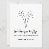 Modernes Minimalistisches Hochzeitsparkler-Absende (Vorderseite)