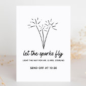 Modernes Minimalistisches Hochzeitsparkler-Absende