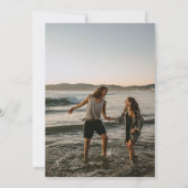 Modernes, minimalistisches Hochzeitsposter mit Fot Einladung (Rückseite)