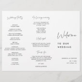 Modernes Minimalistisches Hochzeitsprogramm (Hinten)