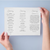 Modernes Minimalistisches Hochzeitsprogramm (Hand)