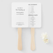 Modernes Minimalistisches Hochzeitsprogramm Fächer (Vorne und Hinten)