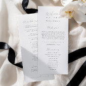 Modernes Minimalistisches Hochzeitsprogramm für El