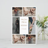 Modernes, minimalistisches Hochzeitsprogramm für F (Stehend Vorderseite)