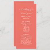 Modernes Minimalistisches Hochzeitsprogramm für Ko Programm (Vorne/Hinten)