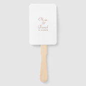 Modernes Minimalistisches Hochzeitsprogramm für Te Fächer (Vorderseite)