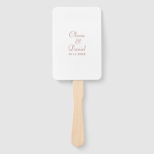 Modernes Minimalistisches Hochzeitsprogramm für Te Fächer (Vorderseite)