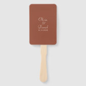 Modernes Minimalistisches Hochzeitsprogramm für Te Fächer (Vorderseite)