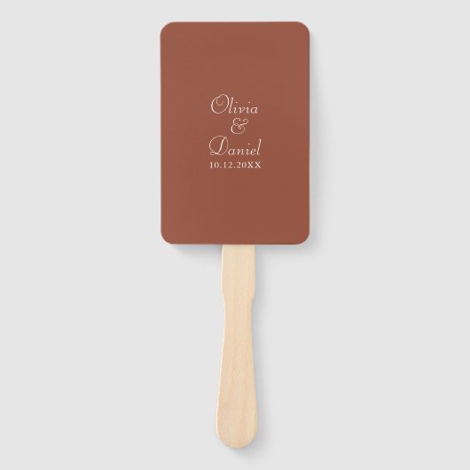 Modernes Minimalistisches Hochzeitsprogramm für Te Fächer (Vorderseite)