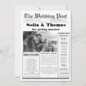 Modernes Minimalistisches Hochzeitsprogramm für Ze Einladung (Vorderseite)