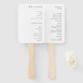 Modernes Minimalistisches Hochzeitsprogramm Handfa Fächer (Vorne und Hinten)