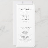 Modernes, minimalistisches Hochzeitsprogramm in Sc (Vorderseite)