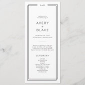 Modernes Minimalistisches Hochzeitsprogramm / JAHR Programm (Vorderseite)