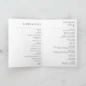 Modernes Minimalistisches Hochzeitsprogramm Programm (Innenseite)