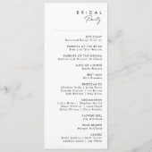 Modernes Minimalistisches Hochzeitsprogramm Programm (Rückseite)