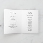 Modernes, minimalistisches Hochzeitsprogramm Programm (Innenseite)