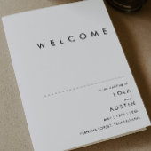 Modernes Minimalistisches Hochzeitsprogramm Programm