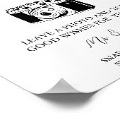 Modernes Minimalistisches Hochzeitssegment Foto Gä Poster (Ecke)