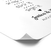 Modernes Minimalistisches Hochzeitssegment Foto Gä Poster (Ecke)