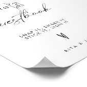 Modernes Minimalistisches Hochzeitssegment Foto Gä Poster (Ecke)