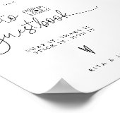 Modernes Minimalistisches Hochzeitssegment Foto Gä Poster (Ecke)