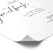 Modernes Minimalistisches Hochzeitssegment Foto Gä Poster (Ecke)