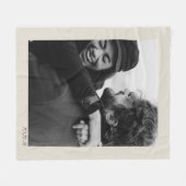 Modernes Minimalistisches Hochzeitssemble Foto und Fleecedecke (Vorderseite (Horizontal))