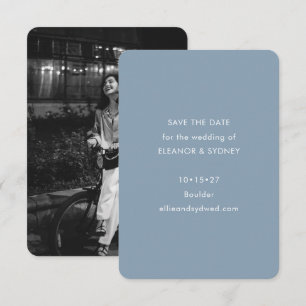 Modernes Minimalistisches Hochzeitsstil-Foto Dusty Save The Date