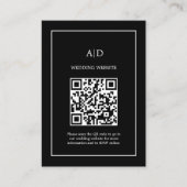 Modernes Minimalistisches Hochzeitsstipendium Begleitkarte (Vorderseite)