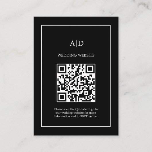 Modernes Minimalistisches Hochzeitsstipendium Begleitkarte (Vorderseite)