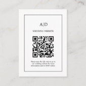 Modernes Minimalistisches Hochzeitsstipendium Begleitkarte (Vorderseite)