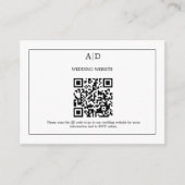 Modernes Minimalistisches Hochzeitsstipendium Begleitkarte (Vorderseite)