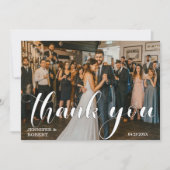 Modernes Minimalistisches Hochzeitsstipendium - Fo Dankeskarte (Vorderseite)