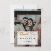 Modernes Minimalistisches Hochzeitsstipendium für  Dankeskarte (Vorderseite)