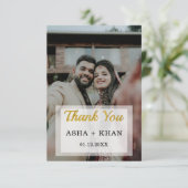 Modernes Minimalistisches Hochzeitsstipendium für  Dankeskarte (Stehend Vorderseite)