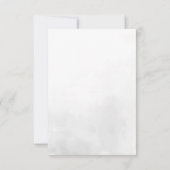 Modernes Minimalistisches Hochzeitsszenario | 70er Ankündigung (Rückseite)