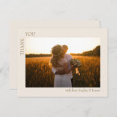 Modernes Minimalistisches Hochzeitsszenario Foto V Postkarte (Vorne/Hinten)