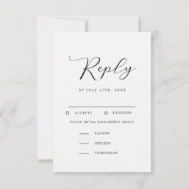 Modernes Minimalistisches Hochzeitsszenario mit Wa RSVP Karte