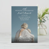 Modernes, minimalistisches Hochzeitstag zum Foto Einladung (Stehend Vorderseite)