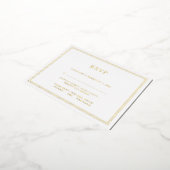 Modernes Minimalistisches Hochzeitstipendium Folie Einladungspostkarte (Gedreht)