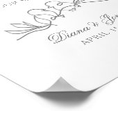 Modernes Minimalistisches Hochzeitstipendium Poster (Ecke)